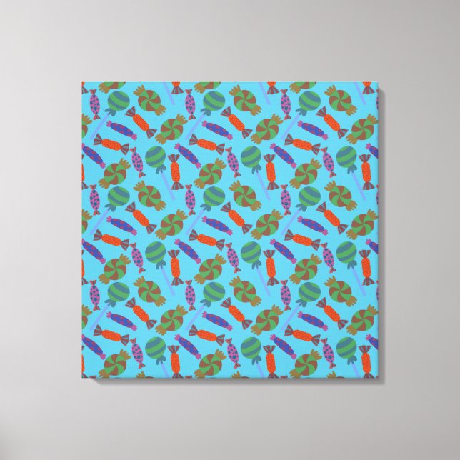 Candy pattern | Lollies pattern | lollipop 36 Canvas Print (Front)