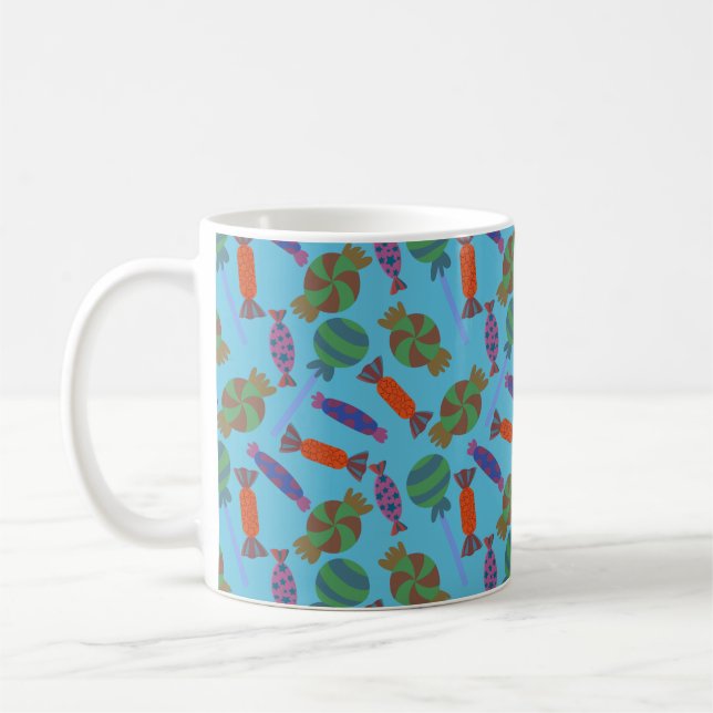 Candy pattern | Lollies pattern | lollipop 36 Coffee Mug (Left)