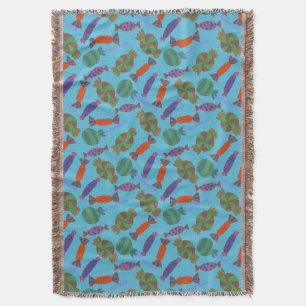 Candy pattern Lollies pattern lollipop 36 Throw Blanket