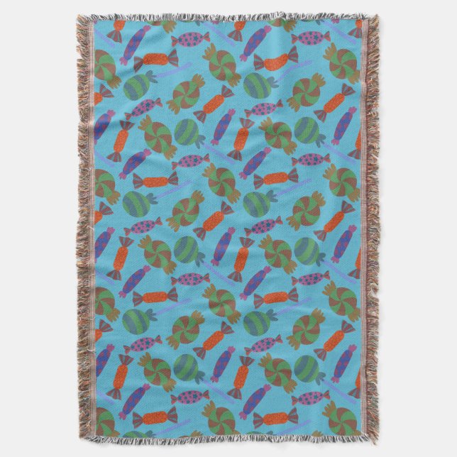 Candy pattern | Lollies pattern | lollipop 36 Throw Blanket (Front Vertical)