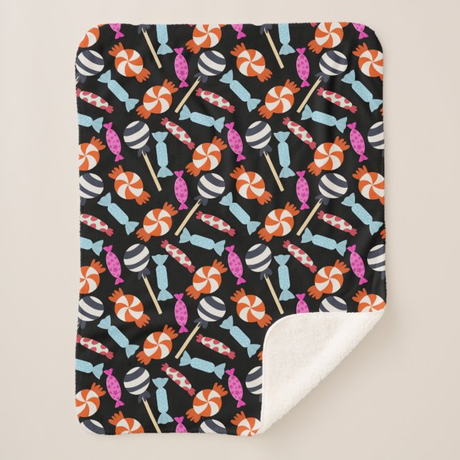 Candy pattern | Lollies pattern | lollipop 37 Sherpa Blanket (Front)