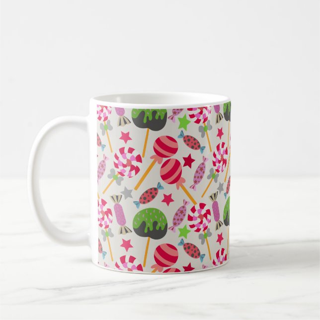 Candy pattern | Lollies pattern | lollipop 38 Coffee Mug (Left)