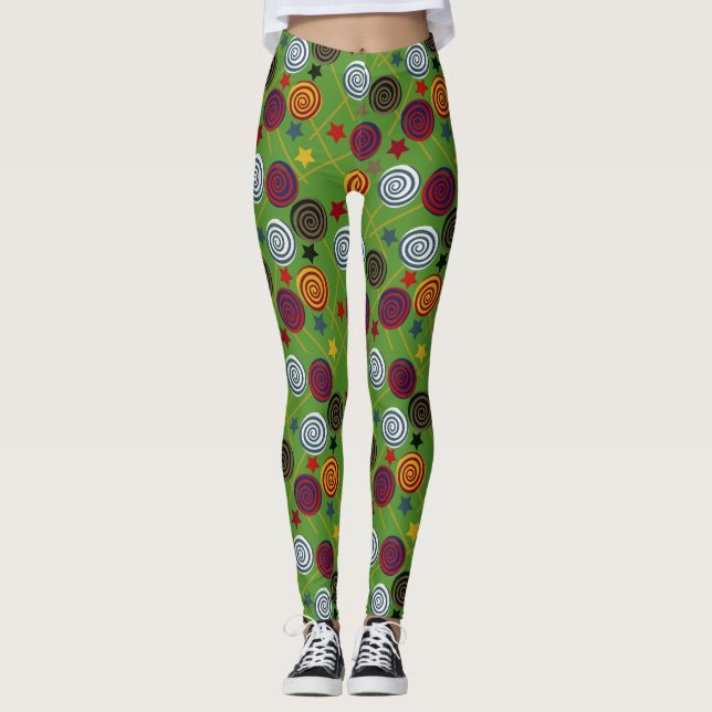 Candy pattern | Lollies pattern | lollipop 39 Leggings (Front)