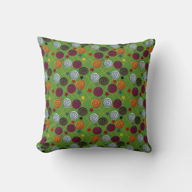 Candy pattern | Lollies pattern | lollipop 39 Throw Pillow (Front)