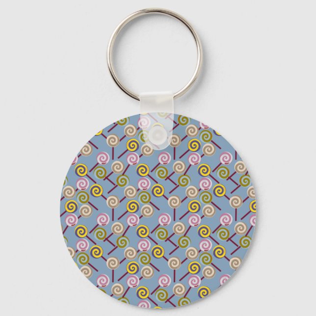 Candy pattern | Lollies pattern | lollipop 3 Keychain (Front)