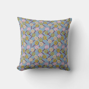 Candy pattern Lollies pattern lollipop 3 Throw Pillow