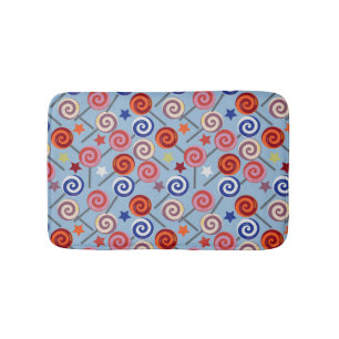 Candy pattern   Lollies pattern   lollipop 40 Bath Mat