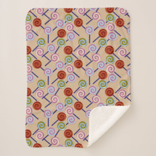 Candy pattern Lollies pattern lollipop 41 Sherpa Blanket