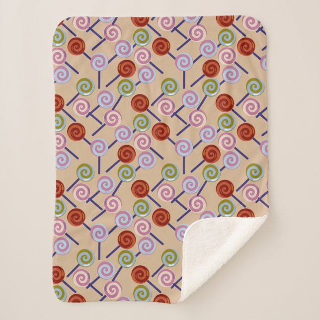 Candy pattern | Lollies pattern | lollipop 41 Sherpa Blanket (Front)