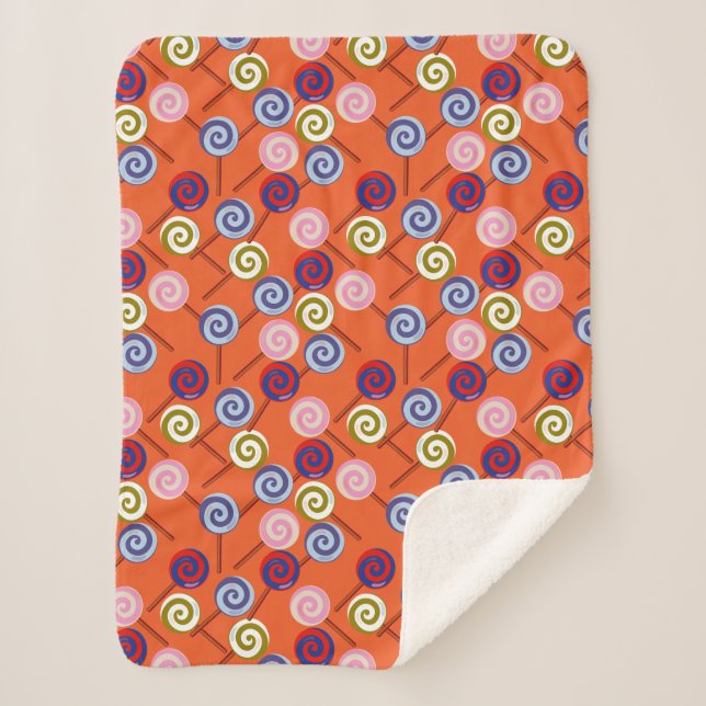 Candy pattern | Lollies pattern | lollipop 42 Sherpa Blanket (Front)