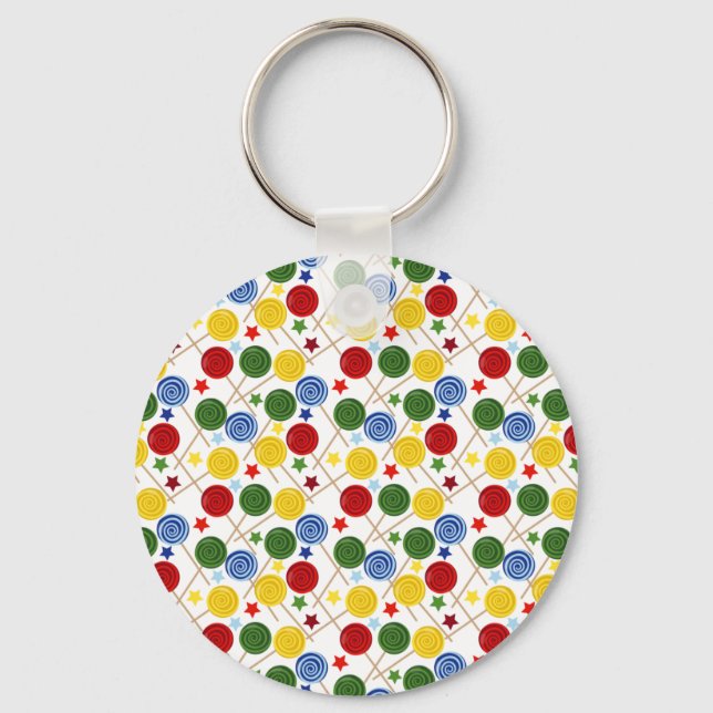 Candy pattern | Lollies pattern | lollipop 43 Keychain (Front)