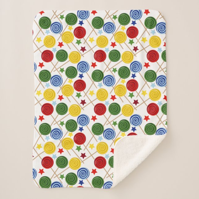 Candy pattern | Lollies pattern | lollipop 43 Sherpa Blanket (Front)