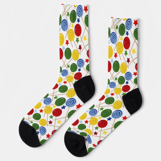 Candy pattern | Lollies pattern | lollipop 43 Show Socks (Left)