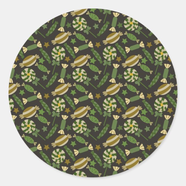 Candy pattern | Lollies pattern | lollipop 44 Classic Round Sticker (Front)