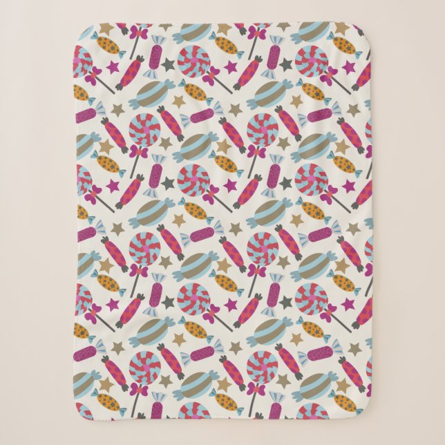 Candy pattern | Lollies pattern | lollipop 45 Sherpa Blanket (Front)