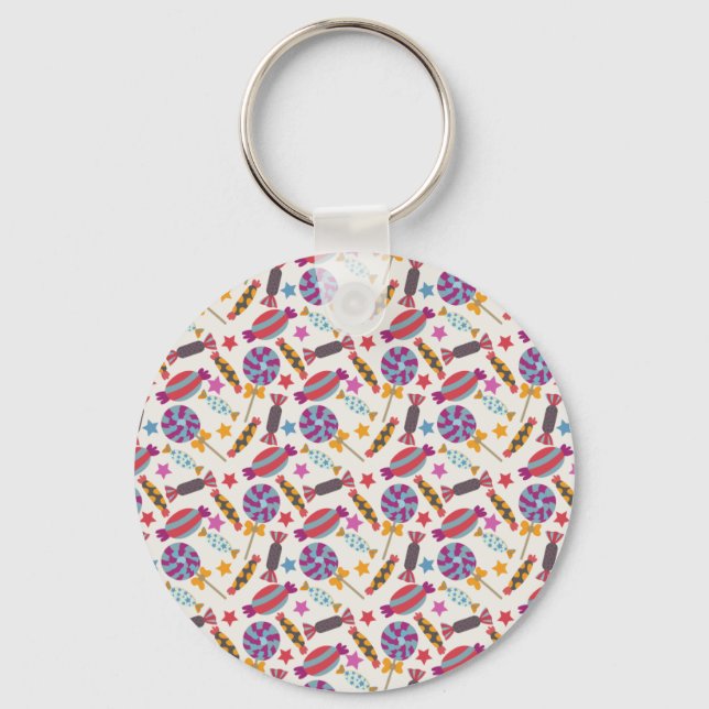 Candy pattern | Lollies pattern | lollipop 46 Keychain (Front)