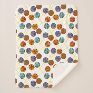 Candy pattern Lollies pattern lollipop 47 Sherpa Blanket