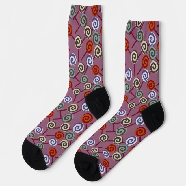 Candy pattern | Lollies pattern | lollipop 49 Tape Socks (Left)
