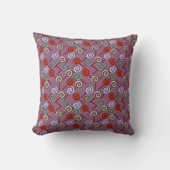 Candy pattern | Lollies pattern | lollipop 49 Throw Pillow (Front)