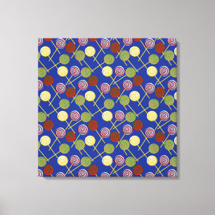 Candy pattern Lollies pattern lollipop 4 Canvas Print