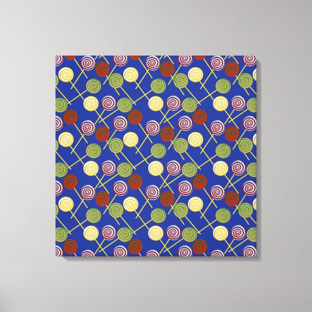 Candy pattern | Lollies pattern | lollipop 4 Canvas Print (Front)