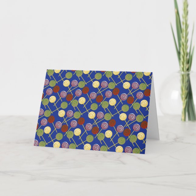 Candy pattern | Lollies pattern | lollipop 4 Card (Front)