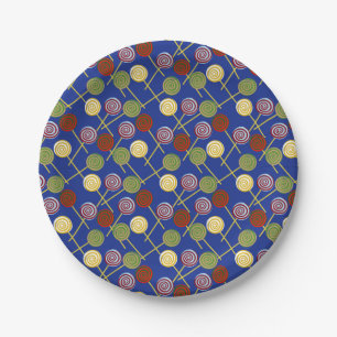 Candy pattern   Lollies pattern   lollipop 4 Paper Plate