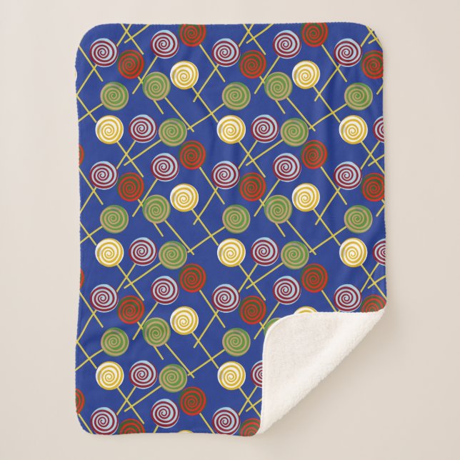 Candy pattern | Lollies pattern | lollipop 4 Sherpa Blanket (Front)
