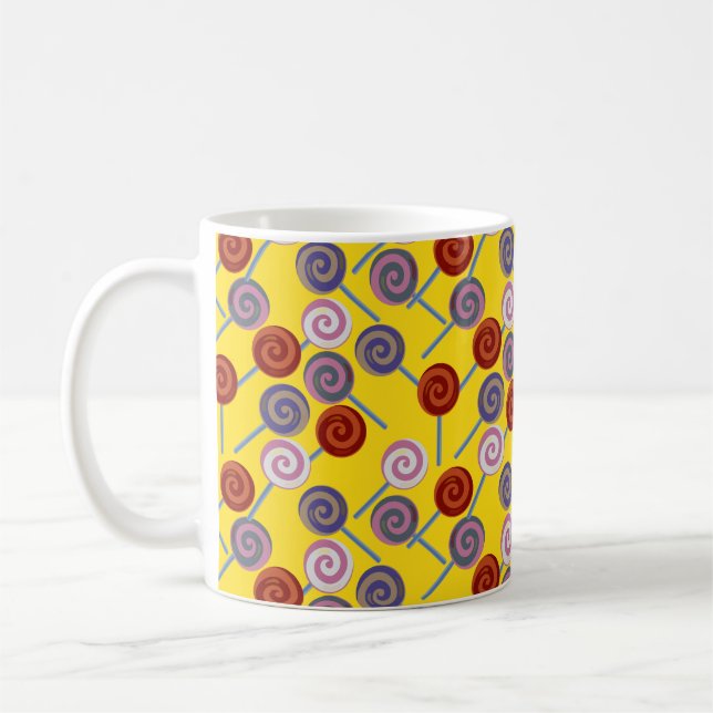 Candy pattern | Lollies pattern | lollipop 50 Coffee Mug (Left)