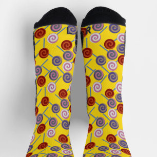 Candy pattern Lollies pattern lollipop 50 Wrap Socks