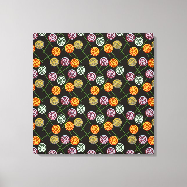 Candy pattern | Lollies pattern | lollipop 52 Canvas Print (Front)