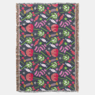 Candy pattern   Lollies pattern   lollipop 53 Throw Blanket