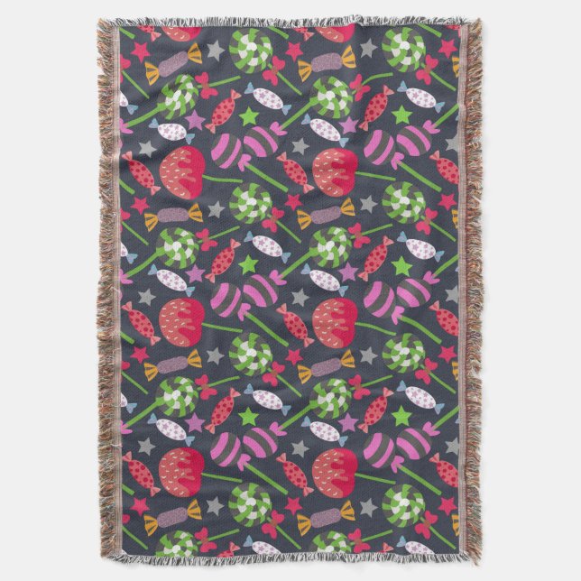 Candy pattern | Lollies pattern | lollipop 53 Throw Blanket (Front Vertical)