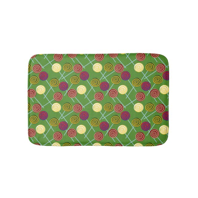 Candy pattern | Lollies pattern | lollipop 58 Bath Mat (Front)