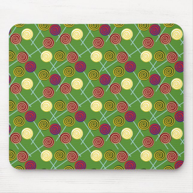 Candy pattern | Lollies pattern | lollipop 58 Mouse Pad (Front)