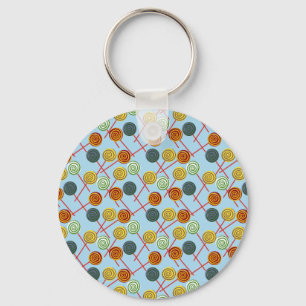 Candy pattern   Lollies pattern   lollipop 5 Keychain