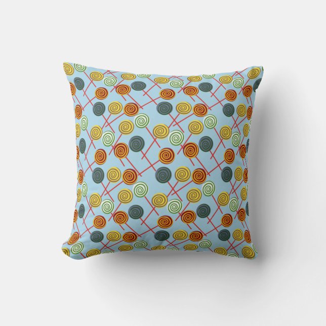 Candy pattern | Lollies pattern | lollipop 5 Throw Pillow (Front)