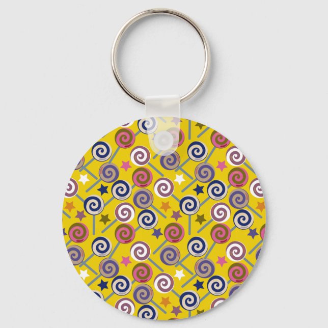 Candy pattern | Lollies pattern | lollipop 60 Keychain (Front)
