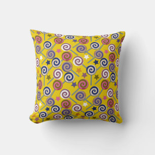 Candy pattern Lollies pattern lollipop 60 Throw Pillow