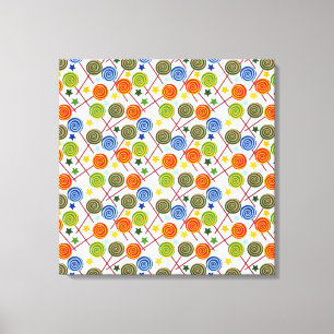 Candy pattern Lollies pattern lollipop 61 Canvas Print