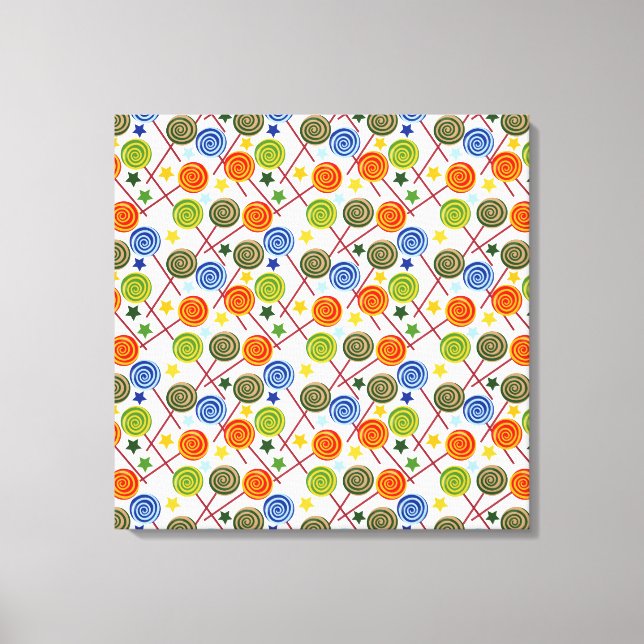 Candy pattern | Lollies pattern | lollipop 61 Canvas Print (Front)