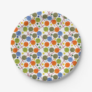 Candy pattern   Lollies pattern   lollipop 61 Paper Plate