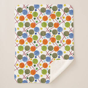 Candy pattern Lollies pattern lollipop 61 Sherpa Blanket