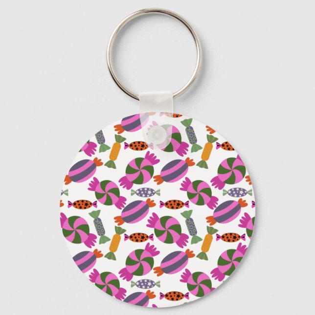 Candy pattern | Lollies pattern | lollipop 6 Keychain (Front)