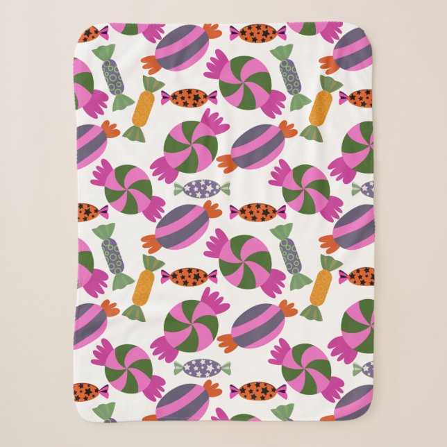 Candy pattern | Lollies pattern | lollipop 6 Sherpa Blanket (Front)