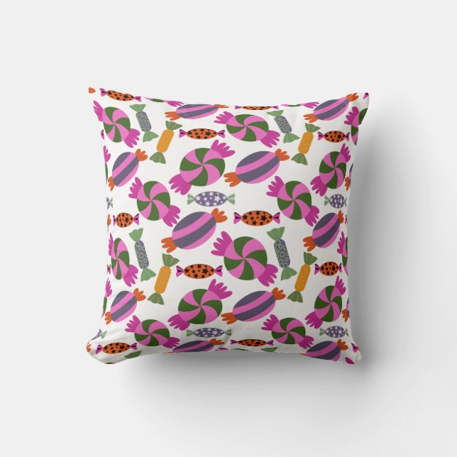 Candy pattern | Lollies pattern | lollipop 6 Throw Pillow (Front)