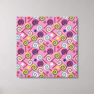Candy pattern Lollies pattern lollipop 7 Canvas Print