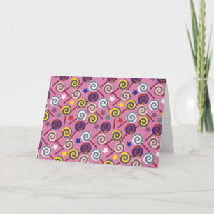 Candy pattern Lollies pattern lollipop 7 Card