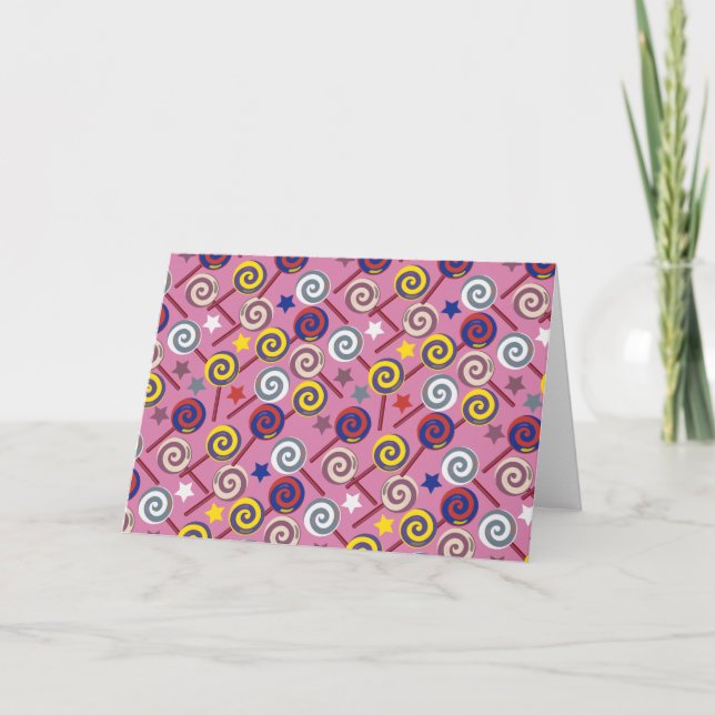 Candy pattern | Lollies pattern | lollipop 7 Card (Front)