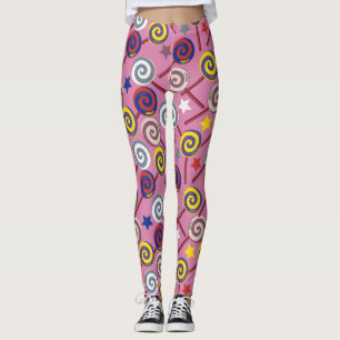 Candy pattern   Lollies pattern   lollipop 7 Leggings